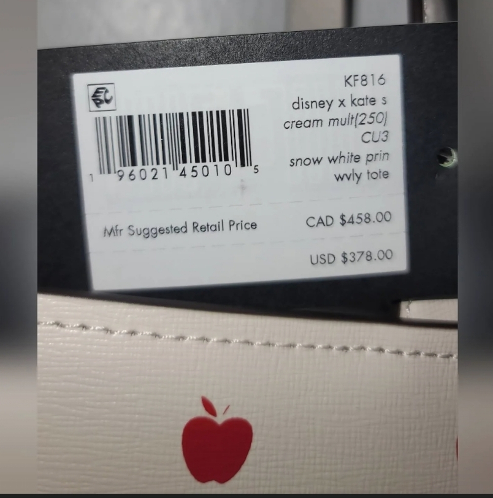 Disney X Kate Spade New York " Snow White " 🍎 Waverly Tote Bag ❤️ - Picture 9 of 11